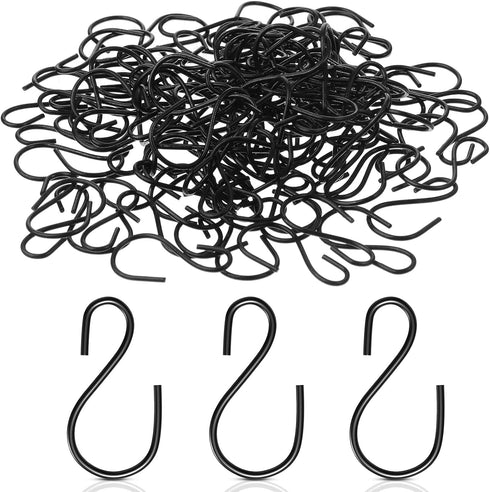 Sratte Mini S Hook for Hanging 1 Inch Metal Hanging Hooks S Shaped Iron Wire Hook Hanger Mini Ornament Storage Hooks for Irish Day Decor Hanging P...