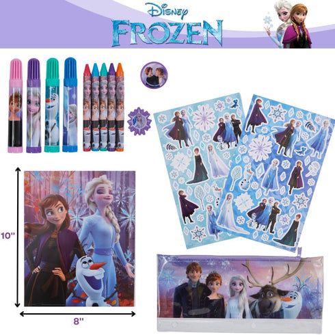 Disney Frozen Kids Coloring Art and Sticker Set, 30 Pcs. School & Craft Supplies with Pencil Case...