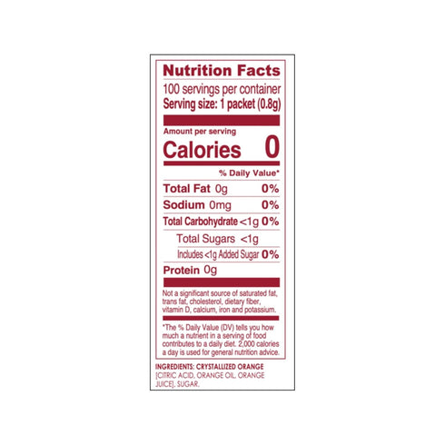 TRUE ORANGE Water Enhancer, Bulk Dispenser Pack - 100 Count (Pack of 1)| Zero Calorie Flavoring | For Water, Bottled Iced Tea & Recipes Flavor Pac...