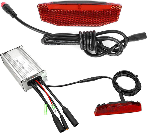 E?Bike Tailight, Bike LED Warning Light LED Riding Equipment Waterproof Connector Ebike Tail Light Ebike Tail Light E Bike Tail Light 2 Pin Red...