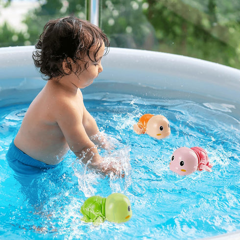 Bath Toys - Baby Water Toys for Toddlers 1-3 - Kids Pool Floating Toys for 1 Year Old Girl Boy Gifts - Wind Up Swimming Turtle Infant Bathtub Toys...