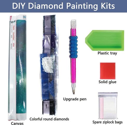 Benjenes Nature Landscape Diamond Painting Kits for Adults Forest Sunset Diamond Art Kits 5d Round Diamond Full Drill Diamond Arts DIY Gem Art Cra...