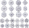 Brooches and Pins for Women, Lot 24pc Silver Color Clear Rhinestone Crystal Flower Brooch Pin DIY Wedding Bouquet Broaches Set...