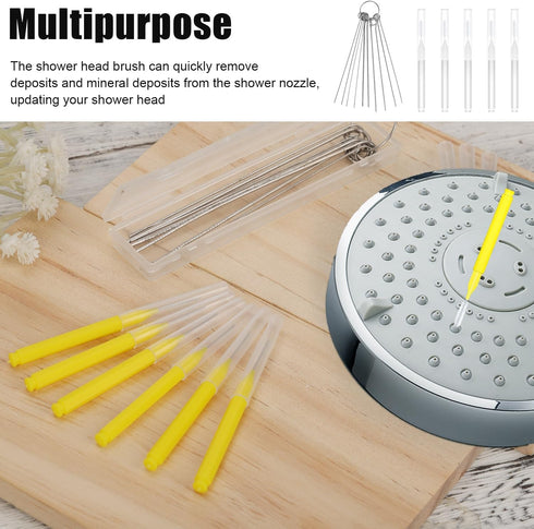10pcs Shower Head Cleaners, with 10pcs Needle Picks Anti-Clogging Shower Head Cleaning Brush Tiny Crevice Cleaner Tool for Small Holes Gaps Nozzle...