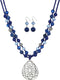 18” Beads Necklaces Cute Elegant Figure Glossy Teardrop Pendant Necklace Set for Women Holiday Gift...