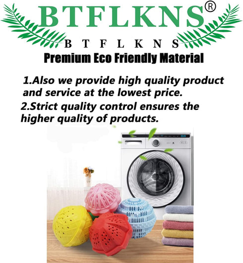 Laundry Balls Set, Eco-Friendly Super Washing Machine Laundry Ball, All Natural Washer Ball Laundry Detergent Alternative, Household Can Be Reused...