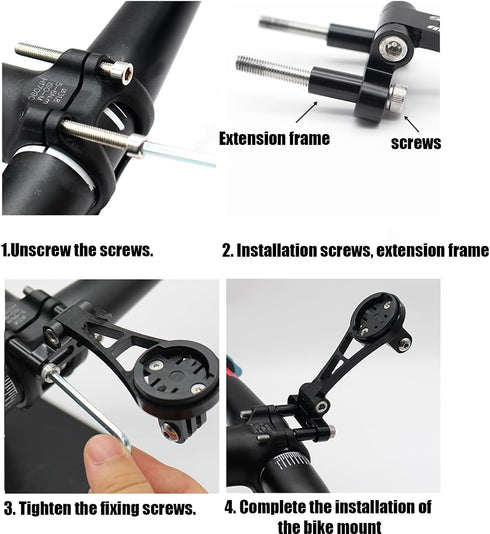 Out Front Bike Computer Mount -Adjustable Bicycle Computer Mount for Garmin Edge Wahoo, Extended Mountain Bike Accessories Cycling Phone Bike Ligh...