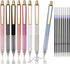 16 PCS Pens Ballpoint (8 pens+8 refills) Black Ink Pen 1.0 mm Pens Medium Point Smooth Writing Pens for Journaling Office Supplies Cute Pens for W...