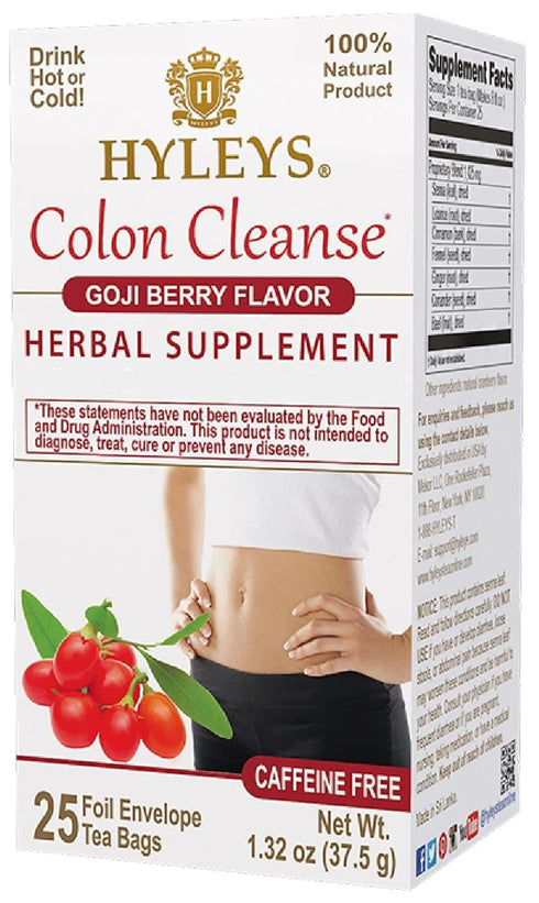 Hyleys Colon Cleanse Tea Goji Berry Flavor - 25 Tea Bags (1 Pack)...