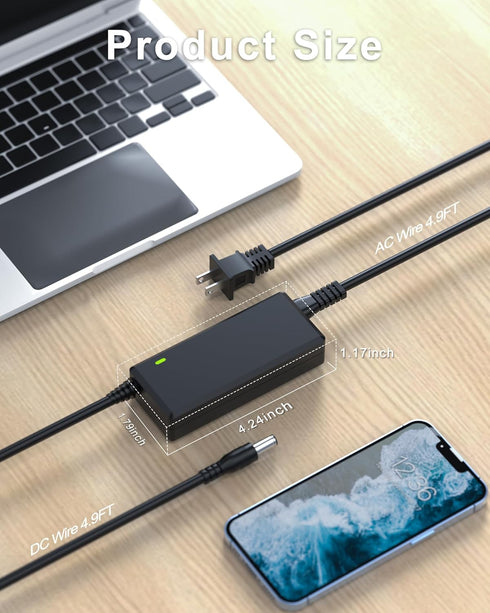 24V Power Supply Compatible with Nelko PL70E Bluetooth Thermal Shipping Label Printer Power Adapter Compatible with Nelko Wireless 4x6 Shipping La...