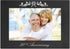 CustomGiftsNow 50th Anniversary - Laser Engraved Anodized Aluminum Hanging/Tabletop Wedding Photo Picture Frame...