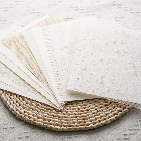 VIVIQUEN 15Pcs Handmade Scrapbook Art Paper Craft Textured Paper A5 Sheet Mesh Special Paper Mix for Scrapbooking Junk Journal Journaling Supplies...