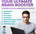 40-in-1 Brain Booster Supplements for Memory, Focus, Clarity, Energy, Performance | Natural Nootropic Brain Support Supplement with DMAE, Bacopa M...