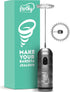 Café Casa Milk Frother for Coffee - 2 Speed Handheld, Battery Operated, Stainless Steel Drink Mixer & Mini Foam Maker - Electric Whisk for Coffee,...