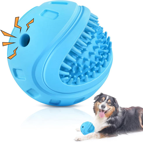 Indestructible Squeaky Dog Balls Dog Toys for Aggressive Chewers Large Medium Breed, Tough Dog Chew Toys for Aggressive Chewers,Interactive Squeak...