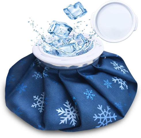 NEWGO Ice Pack Small Ice Bag for Injury Reusable, Fillable Ice Bag with Wide Mouth, Hot Water Bag for Pain Relief, Swelling, Bruises, Sprains, Spo...