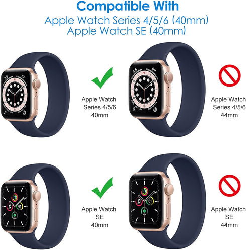 JETech Screen Protector Compatible with Apple Watch SE (2022/2020) /Series 6 5 4 40mm, TPU HD Clear Full Coverage Film, 3-Pack...