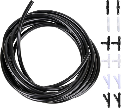 Premium Windshield Washer Hose Kit, 4 Meters/157.5 Inches with 12Pcs Hose Connectors for Car Windshield Washer Nozzle Installation...