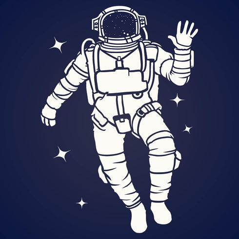 Astronaut Stencil, 8.5 x 12 inch (L) - Spaceman Spacewoman Rocketeer Stencils for Painting Template...