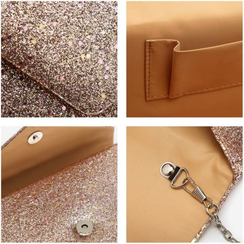 Dasein Women Glitter Evening Bags Formal Clutches Wedding Purses Party Dressy Clutch Purse Cocktail Prom Handbags...