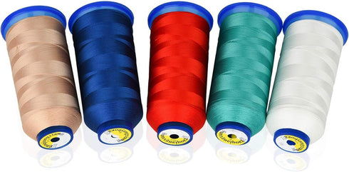 Heavy Duty Thread 1800 Yards Size T70#69 210D/3 All Purpose High Strength Polyester Sewing Thread for Weaves, Upholstery, Jeans and Weaving Hair, ...