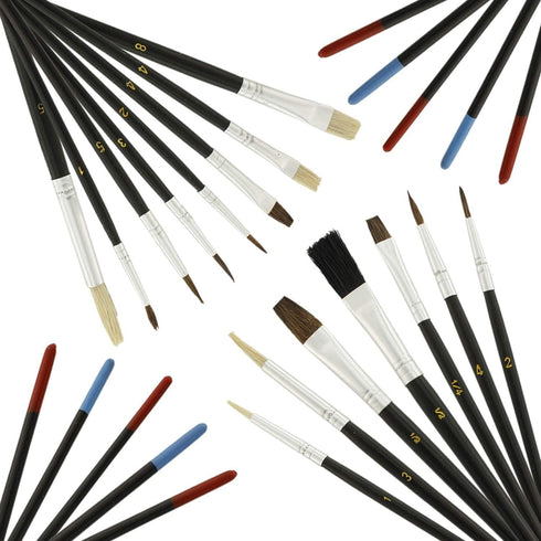 Zen Art Supply ARTIST PAINT BRUSH SET 15 Pc All Purpose Oil Watercolor Acrylic...