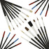 Zen Art Supply ARTIST PAINT BRUSH SET 15 Pc All Purpose Oil Watercolor Acrylic...