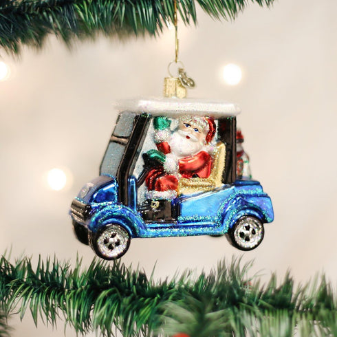 Old World Christmas Lover Gifts Glass Blown Ornaments for Christmas Tree Golf Cart...