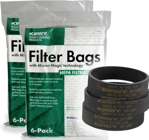 Kirby Vacuum Belt 2-Pack | Genuine OEM Replacement Part #301291G | Compatible with All Kirby Upright Vacuum Models...