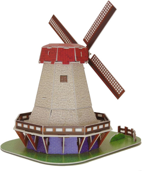 Creative 3D Puzzle Paper Model Holland Windmill DIY Fun & Educational Toys World Great Architecture Series, 45 Pcs...