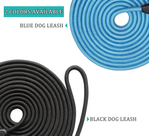 MayPaw 30FT Long Rope Training Dog Leash- Heavy Duty Nylon Recall Pet Tracking Line- for Small Medium Outside Training Play Camping or Backyard...
