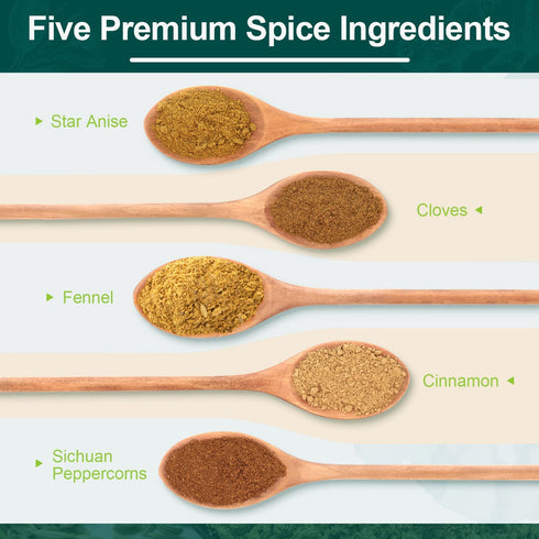 Soeos Chinese Five Spice 4 Ounce, Five Spice Powder, Five Spice Chinese Seasoning Non-GMO, Non-irradiated, No preservatives, No MSG...