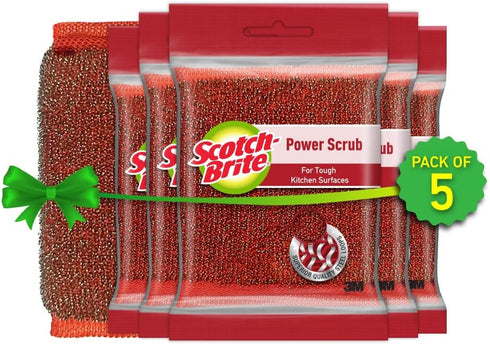 Scotch-Brite Stainless Steel Steel Loops Power Scrub- Pack of 5...
