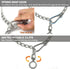 Dog Chain Collars 304 Stainless Steel Metal Chew Proof Dog Necklace Anti Winding Dog Leash Extension Lead for Small Medium Large Dogs Training and...