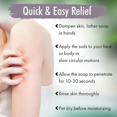 Eczema Soap Bar for Face and Body – All Natural Dermatitis, Psoriasis Treatment for Dry Itchy Flaky Skin Relief – Gentle Detoxifying, Healing, Ant...