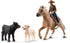 Schleich Farm World Rodeo Calf Adventure Playset - Cowboy Rodeo Rider Figurine with Horse, Cow, and Dog, Realistic Western Rodeo Farm Toys and Acc...