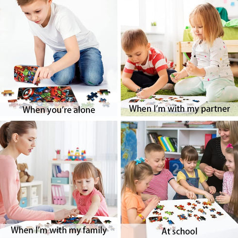 Generic NEILDEN Puzzles for Kids Ages 4-6 Children Puzzles Preschool 60 Piece Puzzle in Metal Box (Heros)...