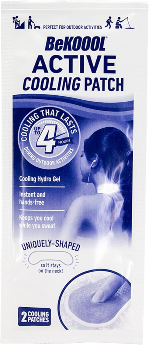 BeKoool Active Cooling Patch 4 Count for Cooling Relief During mild to moderately strenuous Activities...