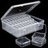 Small Bead Organizers, 31 Pieces Plastic Storage Cases Mini Clear Bead Storage Containers Boxes with Hinged Lid and Large Rectangle Organizing Box...