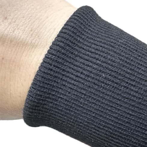 Ribbing Fabric for Cuffs, Jacket Hoodies Waistbands Neckline Material, for Sweatshirts Costume Sewing (Black 68, 43x8in)...