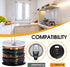 3 Pieces Tumbler Lid Organizer, Lid Organizer with Collapsible Design, Can Accommodate Up to 10 Cup Lid, Saves Kitchen Cabinet and Countertop Spac...