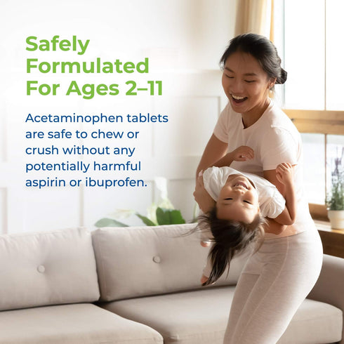 Rite Aid Children's Pain Relief Chewable Grape Tablets, Acetaminophen, 160 mg - 24 Count | Pain & Fever Relief for Kids Ages 2-11 Years | Alcohol-...