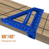 3D Multi Angle Measuring Ruler, 45 90 Degree Triangle Scriber Square Protractor, Miter Triangle Ruler Measuring Tool for Engineer Carpenter Woodwo...