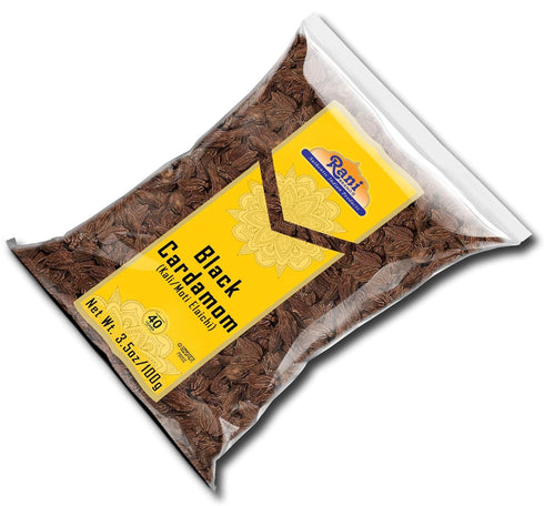 Rani Black Cardamom Pods (Kali Elachi) Whole Indian Spice 3.5oz (100g) ~ All Natural | Vegan | Gluten Friendly | NON-GMO | Indian Origin | Smokey,...