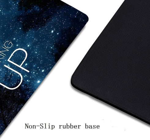 Inspirational Quote Mouse Pad, Never Stop Looking Up Motivational Pad for Men and Women, Square Mousepad with Non-Slip Rubber Base MousePads Offic...