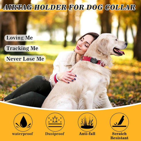 Portable Electronic Device Cover, IP68 Waterproof Air Tag Pet Collar Holder for Tracking Pets, Fits All Width Collars, Newest Airtag Case Easy to ...