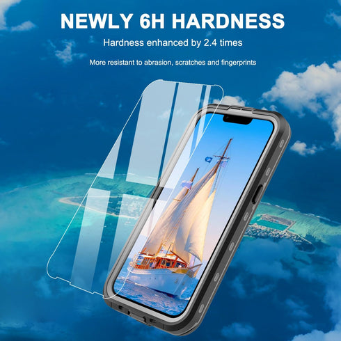 ShellBox Case compative with iPhone 15 Pro Max,Waterproof Case with Built-in Screen Protector, Shockproof Cover Heavy Duty Wireless Charging Case ...
