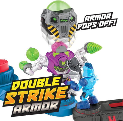Akedo - Ultimate Arcade Warriors Battle Giants Versus Pack - Drillborg VS Alphawolf - Mini Battling Action Figures Ready, Fight, Split Strike For ...