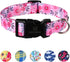 Maca Bates Designer Flower Pink Cute Dog Collar Spring Collars for Girl Female Para Perros Chihuahua Pitbull Birthday Gift for Small Medium Large ...
