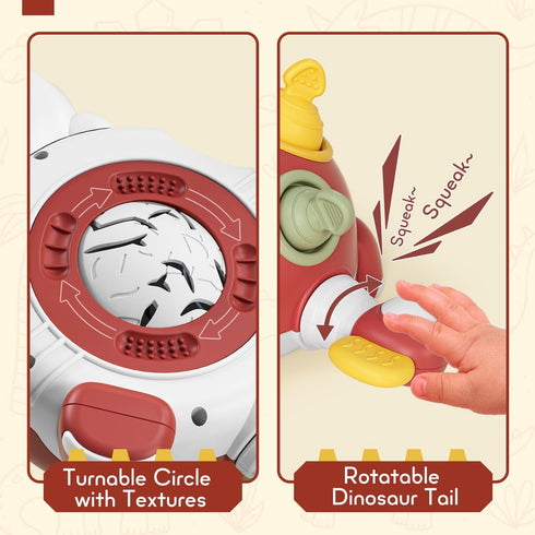 Lehoo Castle 1 Year Old Toys - Montessori Dinosaur Toys, One Year Old Boy Birthday Gift, Sensory Pop Pull String Fidget Toy, Educational Developme...